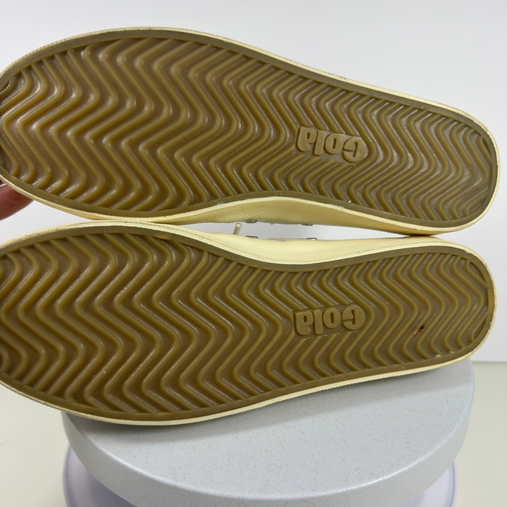 Gola Coaster Women's Sneakers Off-White Canvas Low Top Retro Trainers Size 9 - Picture 15 of 16